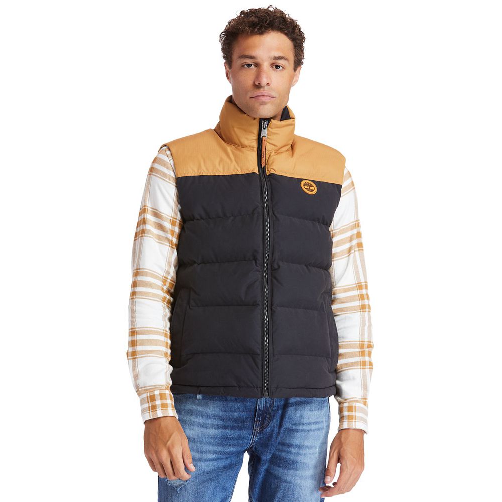 Chaquetas Timberland Hombre Outdoor Archive Sin Capucha Puffer Marrones/Negras - Chile DHN-450932